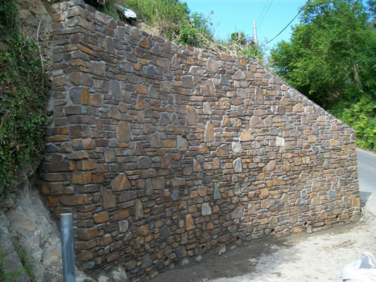 Stone Retaining Wall.